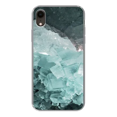Produktbild von MuchoWow® Handyhülle Schutzhülle Hülle für iPhone XR Naturstein - Kristalle - Luxus Silikon Softcase Handy Hülle - Schutzdeckel