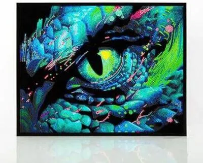 Produktbild von Diamond Painting Neon Drachenauge