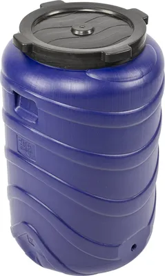 Produktbild von Weithalsfass Futtertonne 130 Liter Sauerkrautfas Kunststoff Regen Fass Gepäcktonne blau