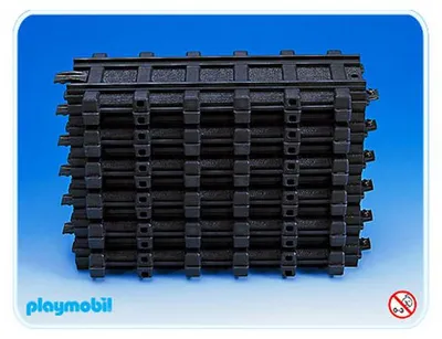 Image de PLAYMOBIL 4384 12 rails droits - accessoires train PLAYMOBIL
