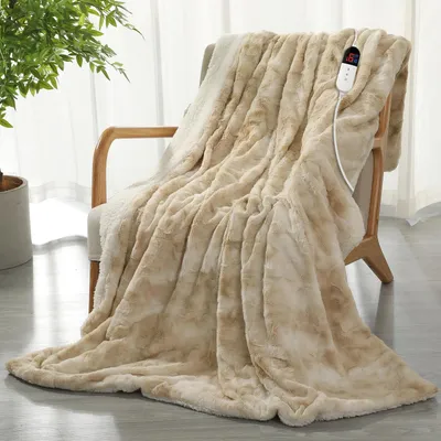 Immagine prodotto di Coperta elettrica - 180 x 130 cm - 6 livelli di calore - Crema - Spegnimento automatico dopo 10 ore