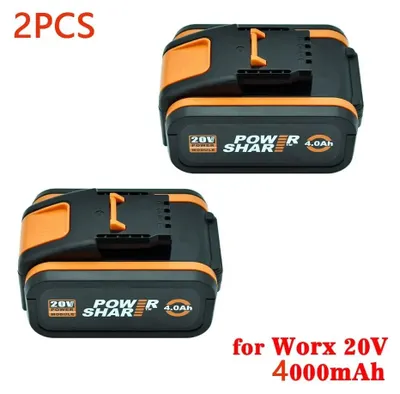 Image de Batterie 20V - Batterie de remplacement Li-ion - Capacité 8000 mAh - Lot de 2 - Compatible avec les modèles WX390, WX176, WX166.4, WX372.1, WX800, WX678
