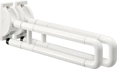 Produktbild von Navaris 2x Haltegriff für Senioren - WC Aufstehhilfe Toilette - Griffstange für das Bad - Behindertengerechte Toiletten Dusche Badezimmer -