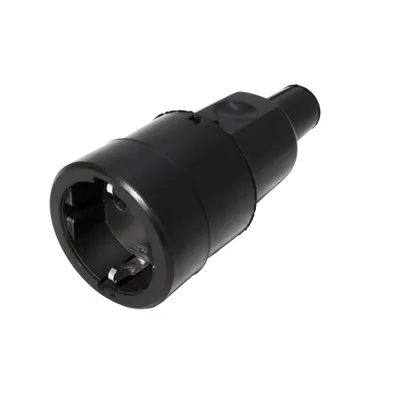 Obrázek produktu pro BACHMANN Konektor síťový 250V/16A, samice, CEE 7/3, na kabel, černý (913.175) (19.07.3770)