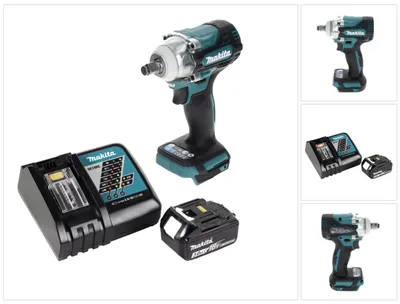 Zdjęcie produktu dla Akumulatorowy klucz udarowy Makita DTW 300 RF1 18 V 330 Nm 1/2" bezszczotkowy + 1x akumulator 3,0 Ah + ładowarka