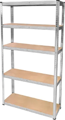 Zdjęcie produktu dla BRÜDER MANNESMANN M99510 BRÜDER MANNESMANN Regał do dużych obciążeń, z 5 półkami, zestaw 2 szt.