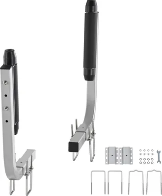Immagine prodotto di SucceBuy guida per rimorchi per barche, 20,5" regolabile, 2 pezzi, acciaio inox zincato, rullo per carichi pesanti, per rimorchi per sci/pescatori/barche a vela, N/A, acciaio zincato