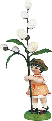 Produktbild von Blumenkind Mädchen mit Maikätzchen 2. Auflage (11cm) von Hubrig Volkskunst
