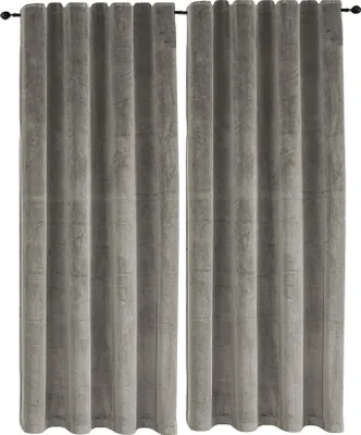 Produktbild von Samt Vorhang 2er Set Taupe Kräuselband 140x175 cm Verdunkelungsvorhang Samt weich Gardine blickdicht