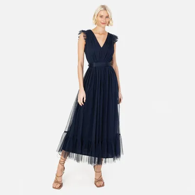 Produktbild von Anaya with Love Damen Ladies Maxi Dress for Women V Neckline Sleeveless Frilly f