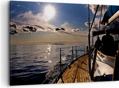Produktbild von Bild auf Leinwand - Leinwandbild - Kroatien Yacht Segeln Segelboot - 120x80cm - Wand Bild - Wanddeko - Leinwanddruck - Bilder - Kunstdruck - Leinwand bilder - Wandkunst - AA120x80-0426