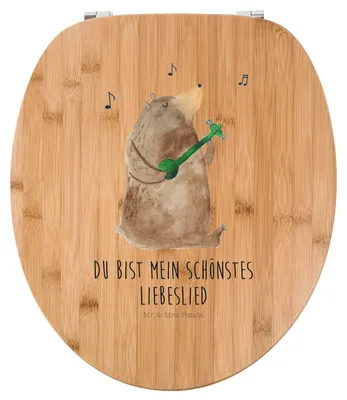 Produktbild von Mr. & Mrs. Panda Klobrille Bär Lied - Transparent - Geschenk, Teddy, WC Brille, klo deckel, Valentinstag, Klodeckel, Frau, Liebe, Spruch, Toiletten-Sitz, Sitz