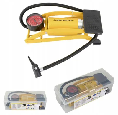 Produktbild von Dunlop Dunlop Fußpumpe mit Manometer für Auto Fahrrad