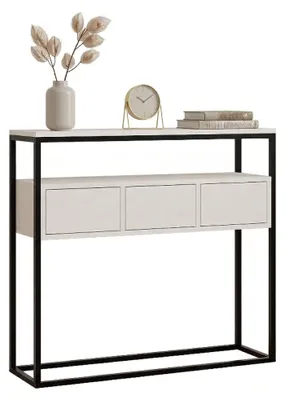 Produktbild von Pianfei – Konsole, 100x29x90h cm Weiß, ein Regal