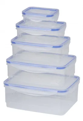 Image de set de boîtes de rangement 0,17 - 2,3 litres polypropylène 10 pièces