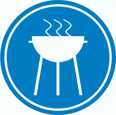 Produktbild von Grillplatz Aufkleber Kreis Ø200mm