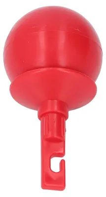 Rollende Kugelspitze für Blindenstock, Haken-Design, rot