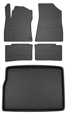 Zdjęcie produktu dla Dywaniki gumowe + mata bagażnika do Kia Niro 2016- (XL) – czarne, dopasowane – Wielganizator SolidPRO