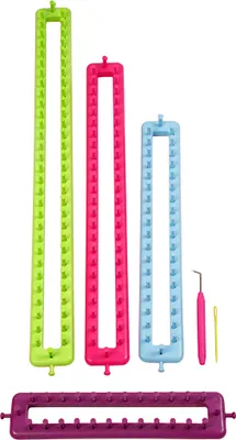 Produktbild von Creativ Company Strickrahmen Set Kunststoff 4 Größen bunt 25-55 cm