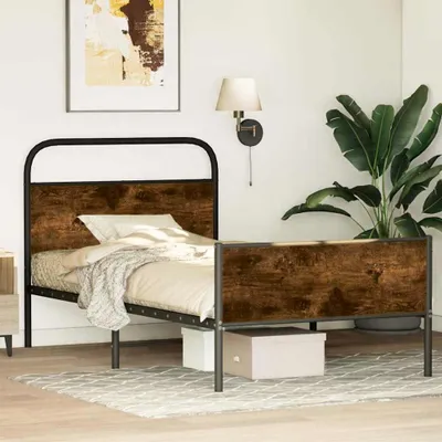 Obrázek produktu pro vidaXL Rám postele bez matrace 107x203 cm Dub Sonoma materiál na bázi dřeva