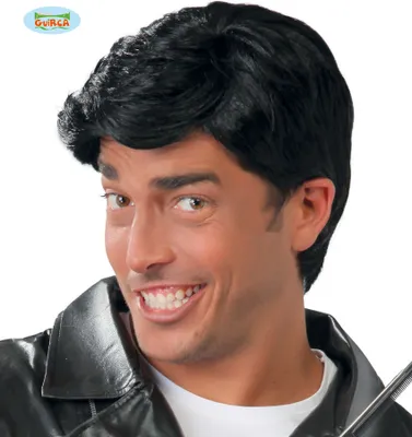 Image de perruque noire à cheveux courts pour hommes perruque noire pour hommes