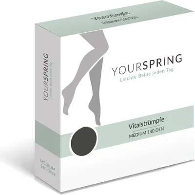 Produktbild von Yourspring medium transparent 140den AD 40/41 schw 2 St