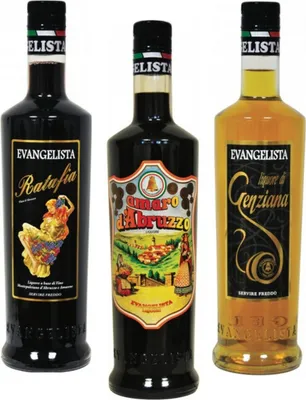 Image de Evangelista - Typische Liköre der Abruzzen - Amaro, Genziana, Ratafià - 3 x 50 cl