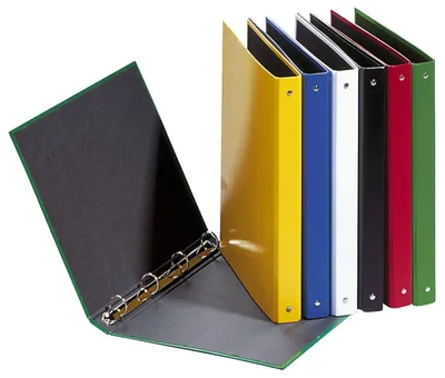 Produktbild von Pagna® 20605-01 Ringbuch Basic Colours - A4, 4-Ring, Ring-Ø 25mm, schwarz
