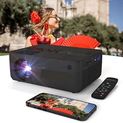 Image de Mini-projecteur compact WiFi Bluetooth noir