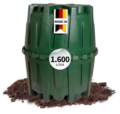 Productafbeelding van GARANTIA HERKULES verzamelput 1600 L groen, incl. steunbuis, AI-gegenereerde afbeelding