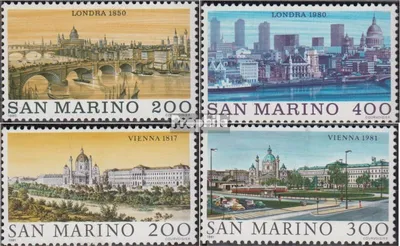 Produktbild von Briefmarken San Marino 1980 Mi 1210-1211,1227-1228 (kompl.Ausg.) postfrisch Weltstädte: London