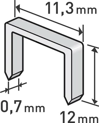 Zdjęcie produktu dla Zszywki, opakowanie 1000szt, 12mm, 11,3x0,52x0,70mm