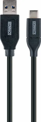 Image de Schwaiger Câble USB 3.0 St. A->3.1 TypeC 0,15m noir