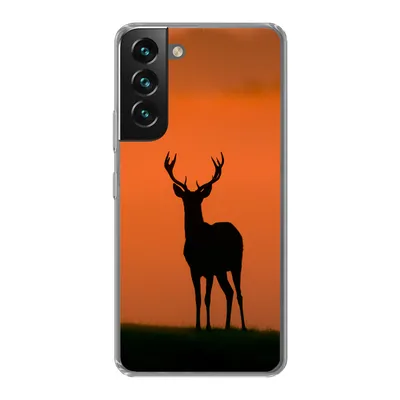 Produktbild von MuchoWow® Handyhülle Schutzhülle Hülle für Samsung Galaxy S22 Plus Hirsch - Scherenschnitt - Nebel Silikon Softcase Handy Hülle - Schutzabdeckung