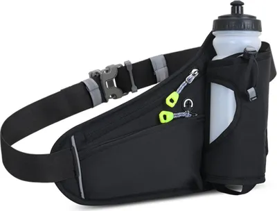 Produktbild von Trinkgürtel für Laufwasserflaschen mit Flaschenhalter, Hüfttasche zum Wandern und Spazierengehen