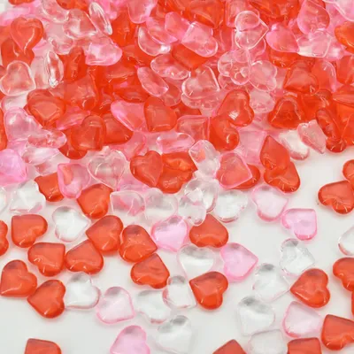 Produktbild von Streuherzen Diamantenform, 500 Stück, rote Dekoration für Hochzeit