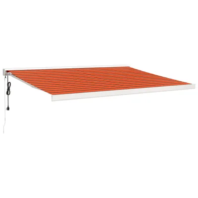 Produktbild von vidaXL Markise Einziehbar Orange und Braun 4x3 m Stoff & Aluminium