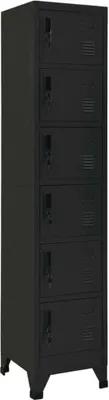 Produktbild von PUEAZU Schließfachschrank Schwarz 38x40x180 cm Stahl - Kommoden @34726