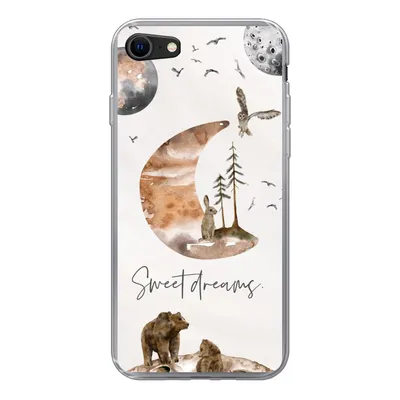 Produktbild von MuchoWow® Handyhülle Schutzhülle Hülle für iPhone 8 Zitate - Kinder - Sprichwörter - Süße Träume - Jungen - Mädchen - Kinder Silikon Softcase Handy Hülle - Schutzhaube