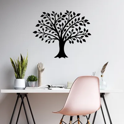 Productafbeelding van Wallity, Tree - TNL3140, zwart, overige woonaccessoires, 70 x 57 cm, 100% metaal (dikte: 1)