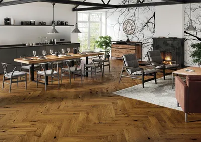 Zdjęcie produktu dla Podłoga drewniana Dąb Brown Sugar Jodła Klasyczna 14 mm, 1WC000006