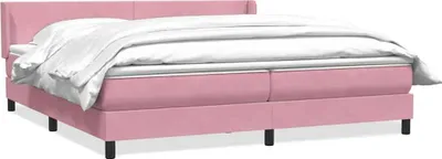 Produktbild von Boxspringbett mit Matratze Rosa 180x210 cm Samt