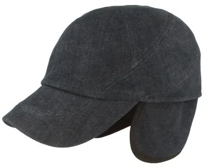 Denim Thermolite Baseball Cap mit Ohrenschutz von Hut-Breiter in blau