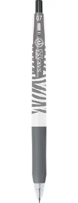 Obrázok produktu pre Gélové pero, 0,33 mm, stláčací mechanizmus, pruhované telo, ZEBRA "Sarasa Clip Pastel", pastelovo čierne