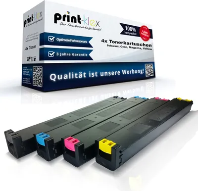 Produktbild von 4x kompatible Tonerkartuschen für Sharp MX2301 MX2600 N MX3100 N MX-31 GTBA MX-31 GTCA MX-31 GTMA MX-31 GTYA Schwarz Cyan Magenta Yellow Sparset KCMY - Office Pro Serie