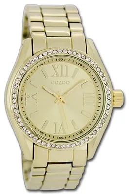 Immagine prodotto di Oozou, orologio da polso vintage, collezione uomo/donna, cinturino in metallo dorato, movimento al quarzo, quadrante analogico, modello D3UOC5727A