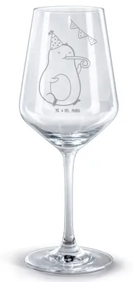 Produktbild von Mr. & Mrs. Panda Weinglas Avocado Geburtstag - Transparent - Geschenk, Kelch, Party, Überraschung, Frucht, Burgunderglas, Feier, graviert, glas für rotwein