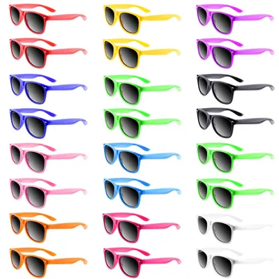 24er Pack Neon-Sonnenbrillen für Kinder, Partytütenfüller, 12 Farben