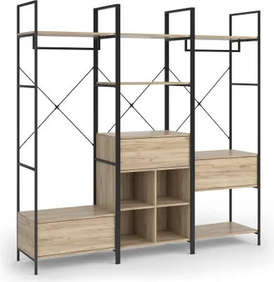 Obrázek produktu pro Vicco Šatní set Enya, 60 x 180 cm 3 díly, Dřevo/Černá