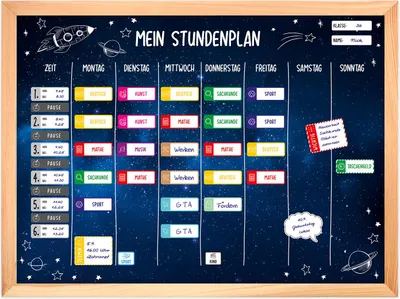 Produktbild von magnetischer Stundenplan Weltall mit 90 Magneten